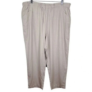 Caslon Womens Size XXlarge Pull On Linen Blend Beige Trouser
